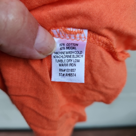 tresics-Orange- Cotton/Modal Dress- 3 tiers- Pullover- Size Large - Picture 7 of 7